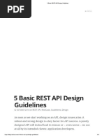 5 Basic REST API Design Guidelines