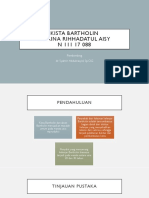 Kista Bartholin Nisrina Rihhadatul Aisy N 111 17 088: Pembimbing Dr. Syahrir Abdulrasyid, SP - OG