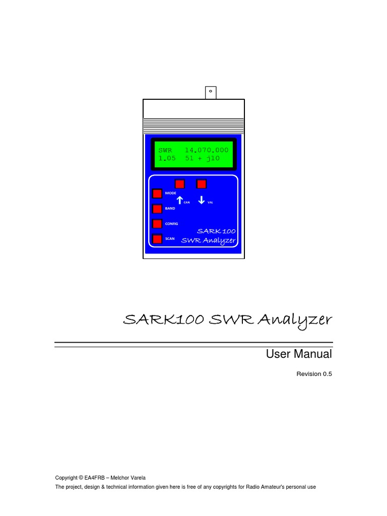 Sark 100 | PDF | Electrical Impedance | Antenna (Radio)