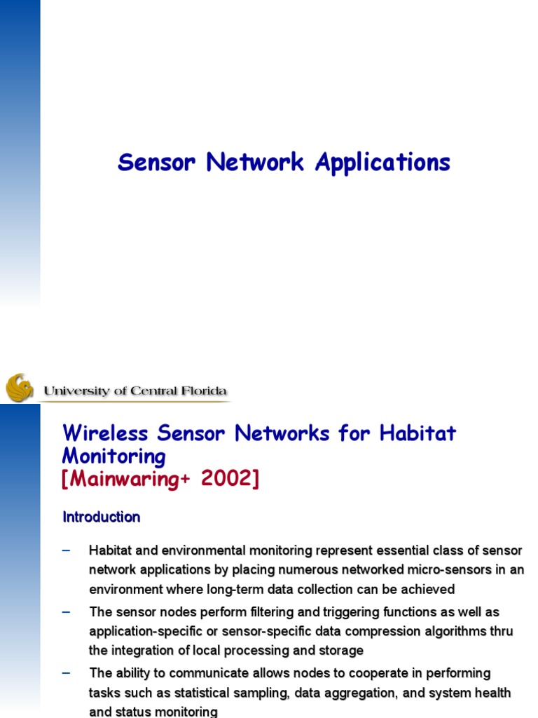 WSN Applications | PDF | Wireless Sensor Network | Computer Network