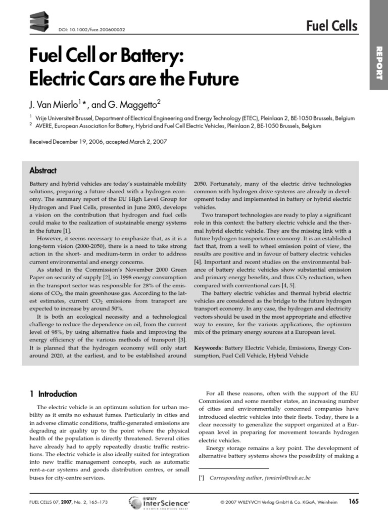 Fuel Cell or Battery Electric Cars Are The Future07 PDF Fuel Cell