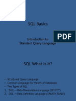 SQL Basics: Introduction To Standard Query Language
