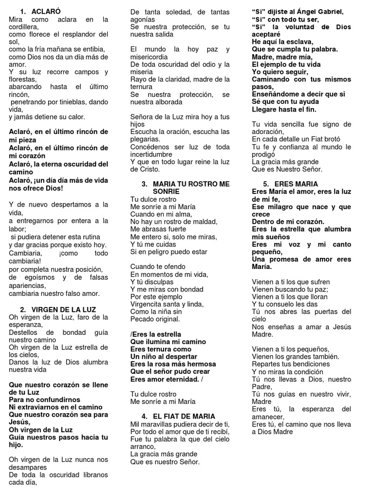 Cantos A La Virgen Docx Maria Madre De Jesus Amor cantos a la virgen docx maria madre