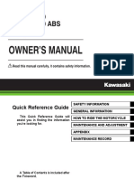 Kawasaki KLE 650 Versys - Owners Manual - 2015 - #2506 PDF