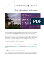 Cara Menampilkan Waktu Detik Pada Jam Sistem Di Taskbar