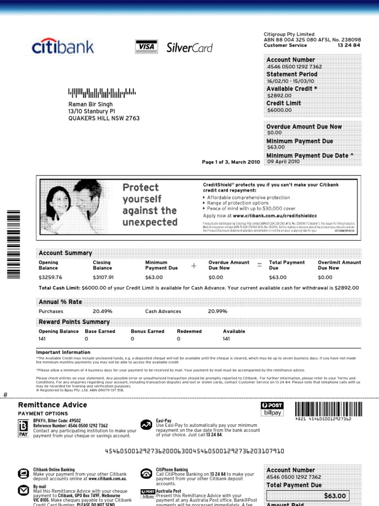 Account Number Statement Period Available Credit Credit Limit | PDF