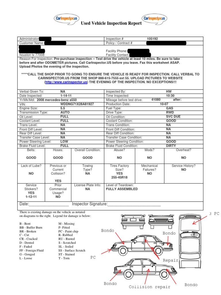 Inspection 150$ | PDF | Vehicles | Land Vehicles