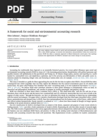 A Framework For Social and Environmental Accounting Research