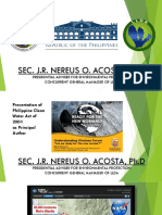 Sec. J.R. Nereus O. Acosta, PH.D: Presidential Adviser For Environmental Protection Concurrent General Manager of Llda