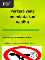 Perkara Yang Membatalkan Wudhu.