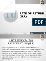 Kuliah 10 Rate of Return (Irr)