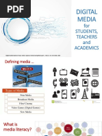Digital media for students, teachers and academia