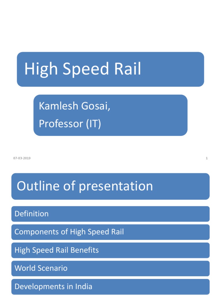 High Speed Rail Overview and Benefits | PDF | High Speed Rail | Rail ...