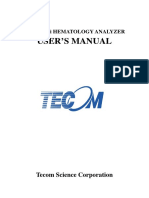 TEK-IIMini HEMATOLOGYANALYZER USER MANUAL PDF