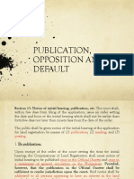 Publication, Opposition and Default