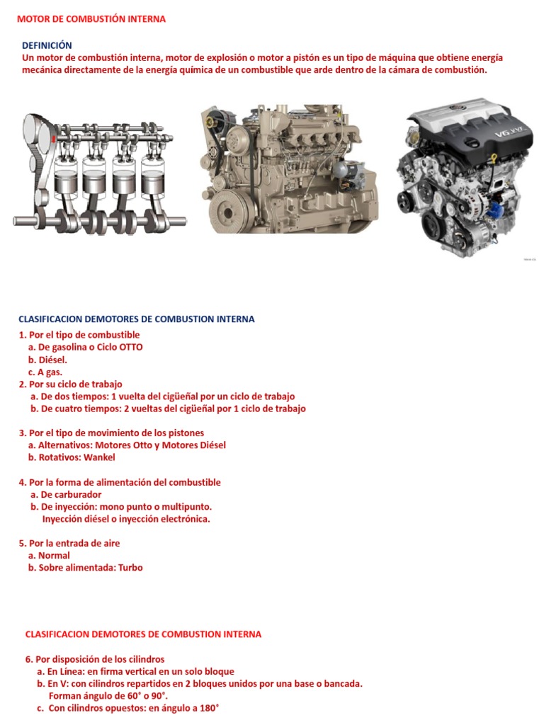 1 Clases Motor de Combustion Interna | PDF | Motor de combustión ...