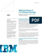 IBM LTO5 Cartridge Datasheet