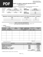 Sworn Statement of Assets, Liabilities and Net Worth: Properties