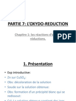 PARTIE 7 Chapitre 1 Les Équations D'oxydo Réduction