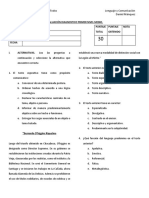 Evaluación diagnóstico primer nivel medio