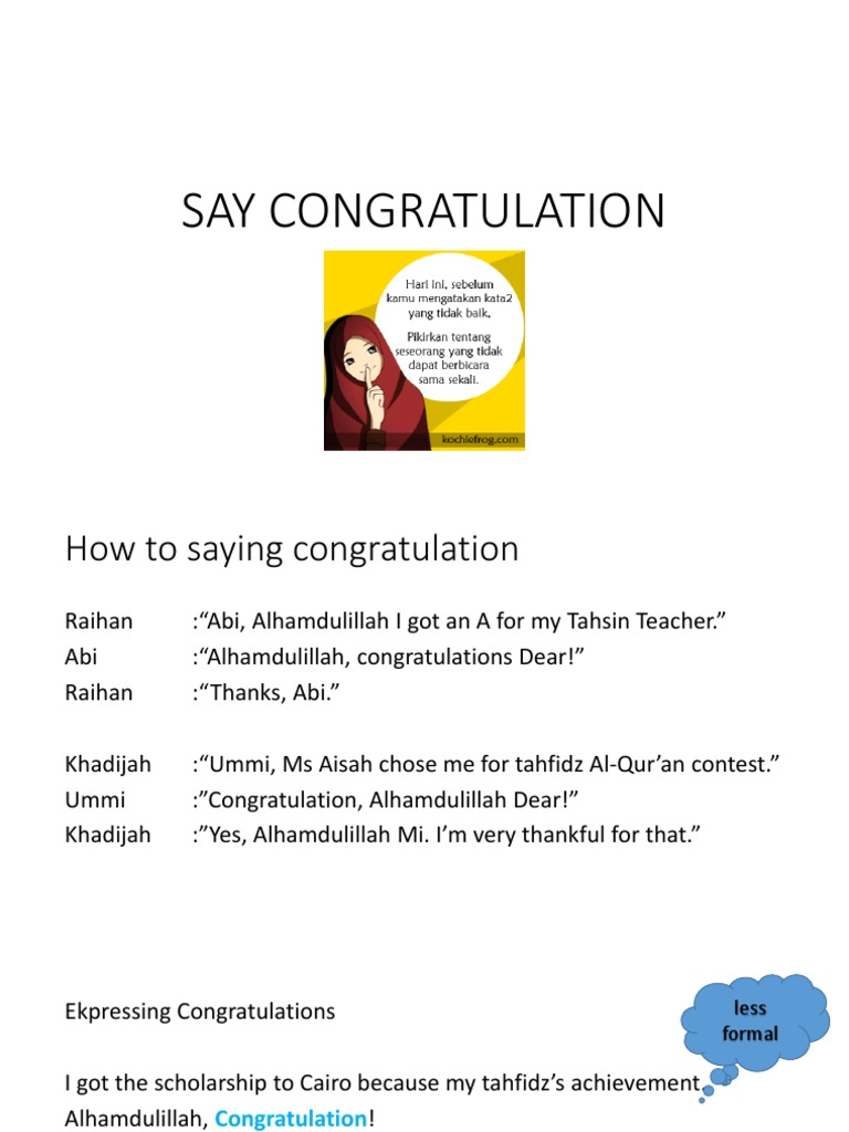 Congratulation Pdf