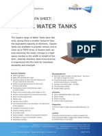 Square Water Tanks: Technical Data Sheet