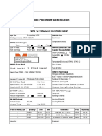 Welding Procedure Specification: WPS For SS Material 304 (GTAW+SMAW)