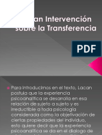 Lacan Intervención Sobre La Transferencia