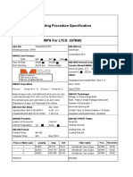 Welding Procedure Specification: Wps No