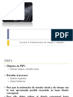 Estimaciones de tiempo y tamaño inicial
