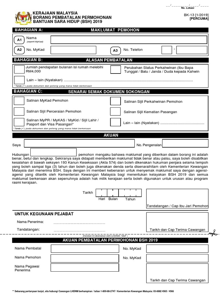 Brg Pembatalan Permohonan Pdf