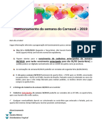 Funcionamento Da Semana Do Carnaval 2019 PDF