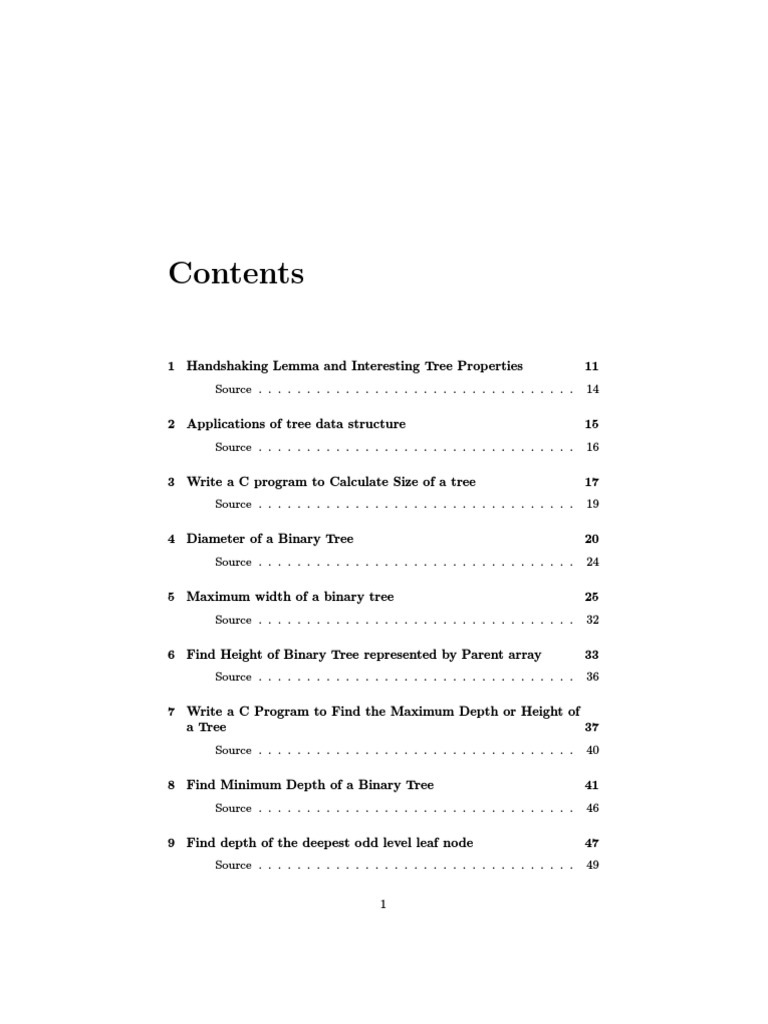 Tree Data Structures and C Programs | PDF | Graph Theory | Computer ...