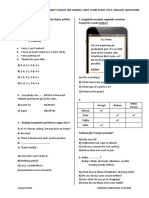 Test Questions 8 TH Grades