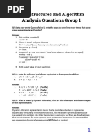 Data Structures and Algorithm Analysis Questions Group 1