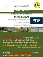 Pertemuan 5 - Teori-Teori Pembangunan Pertanian