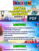 Misyon, Propesyon, at Bokasyon