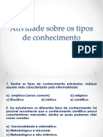 Atividade sobre os tipos de conhecimento.pptx