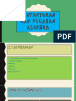 Penfaktoran Dan Pecahan Algebra