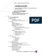 Course Outline On Torts and Damages (1819-2)