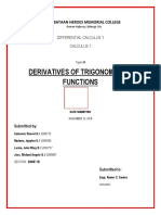 Somosot, Derivatives of Trigonometric Functions