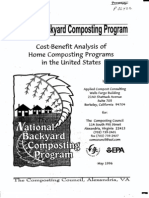 Cost-Benefit Analysis Home Composting Programs Inthe: States