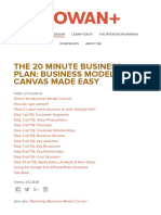 The 20 Minute Business Plan: Business Model Canvas Made Easy