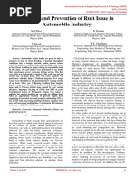 Analysis and Prevention of Rust Issue in Automobile Industry