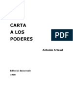 Antonin Artaud - Carta A Los Poderes - Version Completa y Corregida