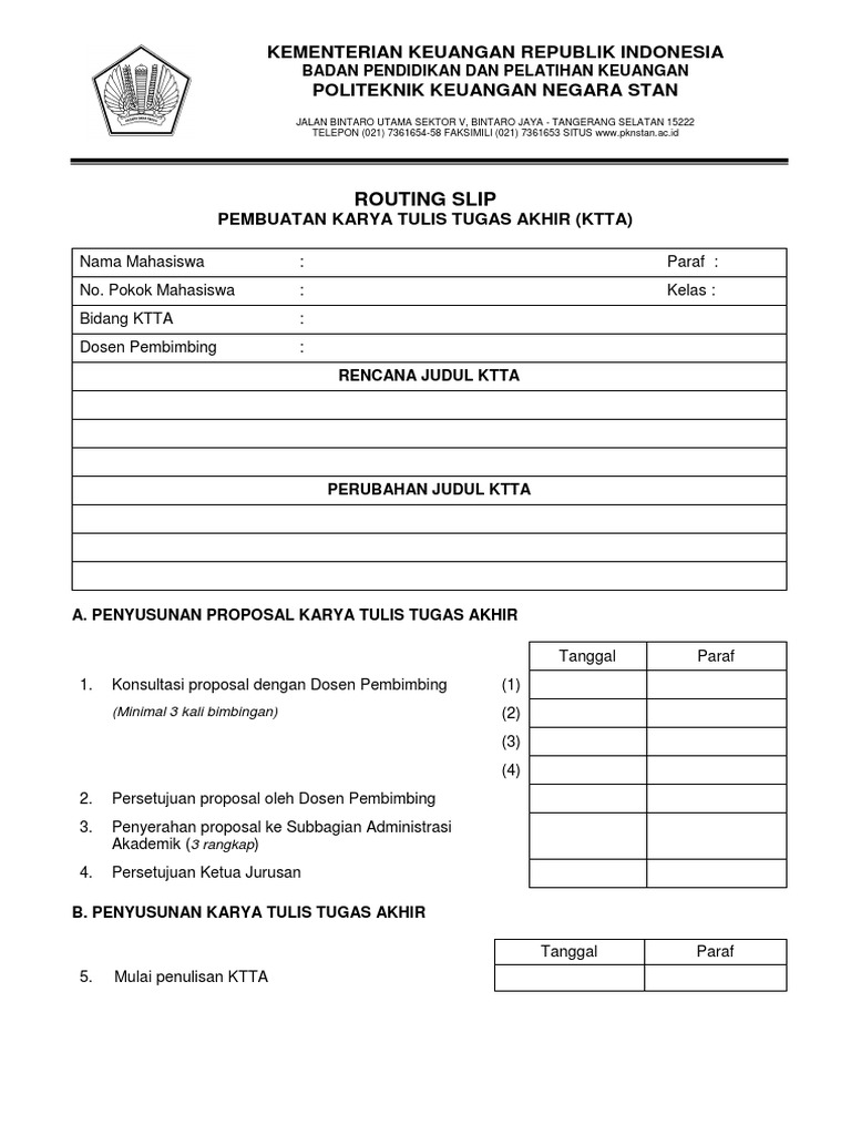 Routing Slip - KTTA PDF | PDF