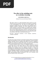 The Effect of The Subtitling Task On Vocabulary Learning: Jennifer Lertola