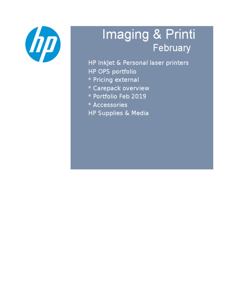 HPprinter | PDF | Hewlett Packard | Computer Companies Of The United States