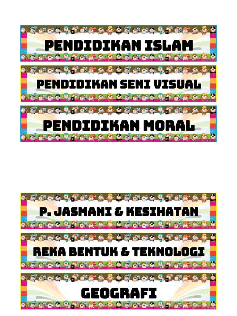 Label Subjek Kelas PDF
