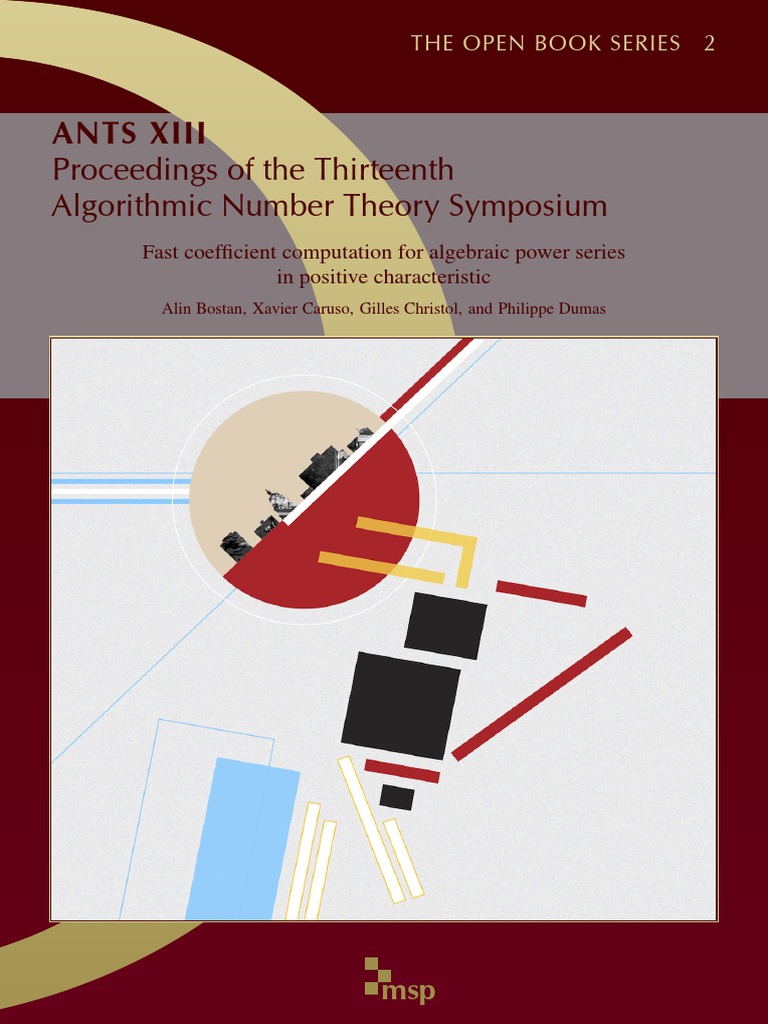 Ants Xiii Proceedings of The Thirteenth Algorithmic Number Theory ...